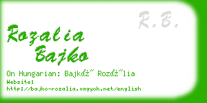 rozalia bajko business card