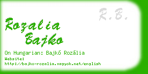 rozalia bajko business card